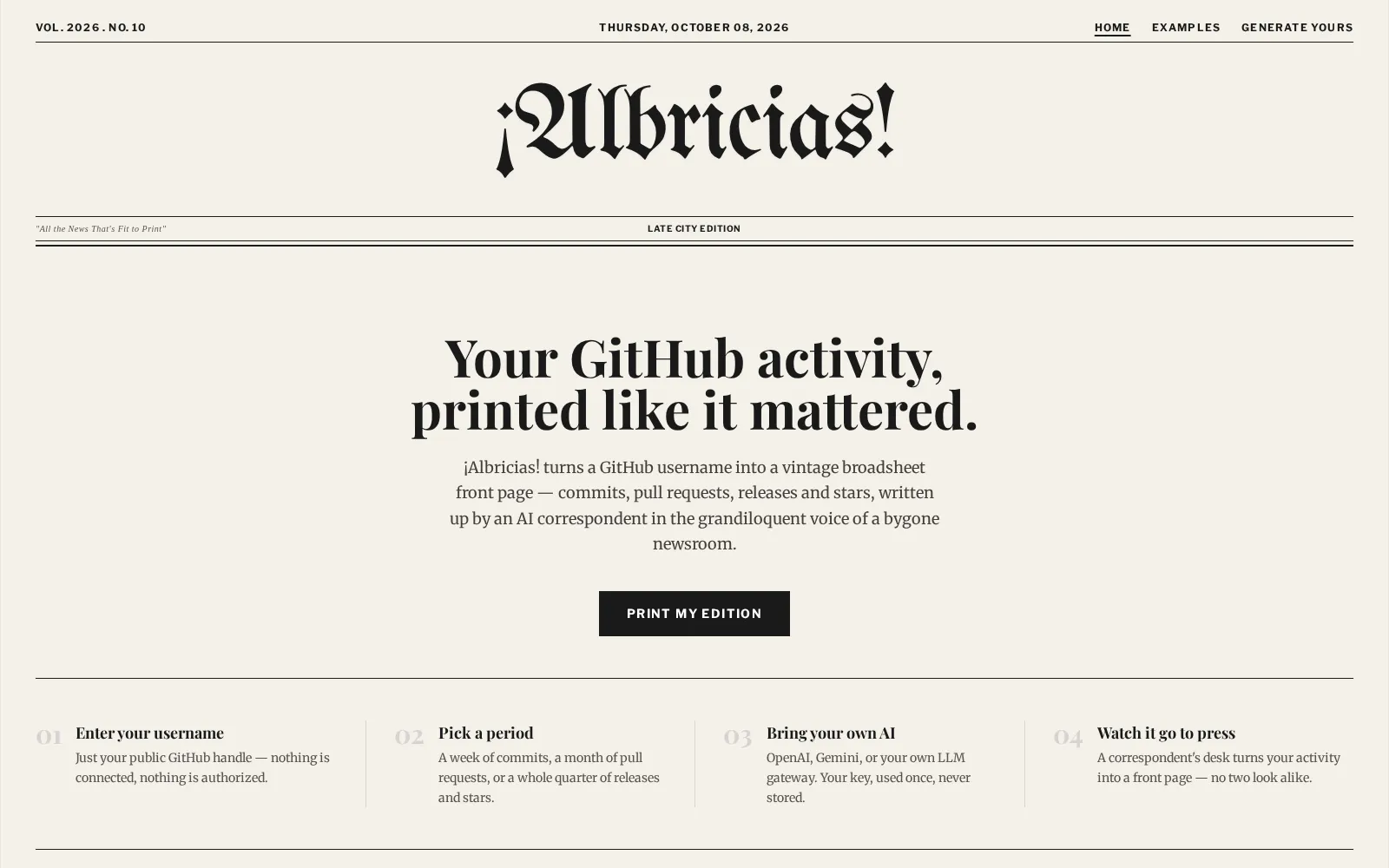 Albricias repository preview