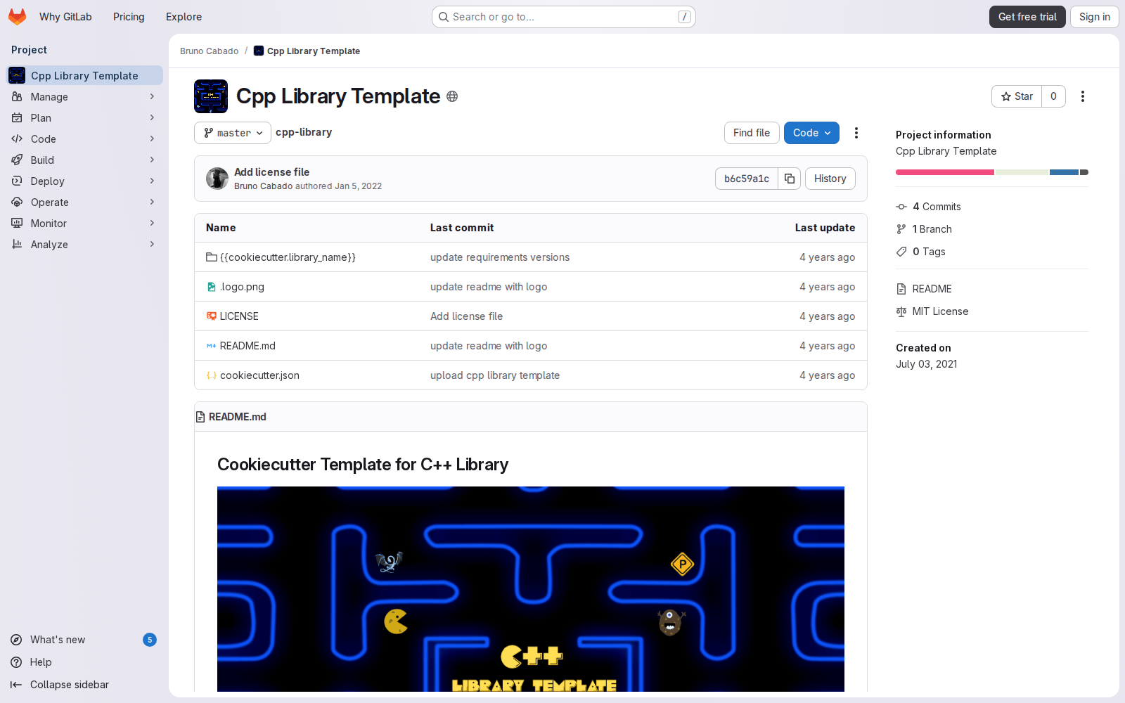 CPP Library Template project cover
